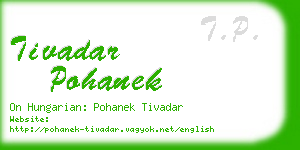 tivadar pohanek business card